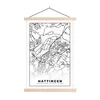 MuchoWow® Textilposter Hattingen - Karte - Stadtplan Produktbild-Vorschau 1