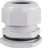 A white cable gland with a black rubber seal, shown against a white background. Podgląd zdjęcia produktu