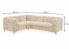 Ecksofa Moet L-Form beige 202x262 cm groß – Wohnlandschaft Produktbild-Vorschau 6