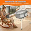 Babywiege,Reisebett für Babys mit Matratze, Moskitonetz, Produktbild-Vorschau 7