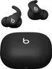A pair of black wireless earbuds and their charging case are displayed against a white background. Produktbild-Vorschau