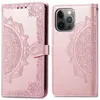 Funda libro Mandala para Apple iPhone 13 Pro - Oro rosado Vista previa de la imagen del producto 1