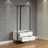 trendteam Kompaktgarderobe Jody Weiß Matt/Metall Schwarz Produktbild-Vorschau 8
