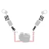 A camera cage with two arms and ball clamps for underwater photography. Produktbild-Vorschau
