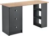 Scrivania 120x50x72cm per ufficio con cassetti grigio Anteprima dell’immagine prodotto 2