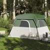 vidaXL Tenda da campeggio 4 persone Verde Impermeabile Anteprima dell’immagine prodotto 9