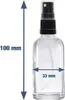 10 x 30ml lahvička s rozprašovačem, čiré sklo, černý Náhled obrázku produktu 3