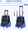 PawHut Sac de transport à roulettes pour chien 2 en 1 Voir les images du produit 4