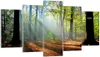 Bild auf Leinwand - Leinwandbild - Wald Blätter Sonne - Produktbild-Vorschau 1