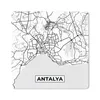 MuchoWow® Mauspad Mousepad Antalya - Stadtplan - Schwarz Produktbild-Vorschau 1