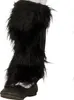 Close-up of a child's leg wearing fuzzy black leg warmers and a black glittery shoe. Produktbild-Vorschau
