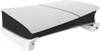 A white and black USB hub with a stand for a PlayStation 5 Slim/Pro console, shown from a side angle on a white background. Produktbild-Vorschau