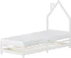 ML-Design Kinderbett Haus 90x200 cm Weiß mit Matratze Produktbild-Vorschau 1