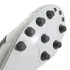 A close-up view of the sole of a white Adidas soccer cleat, showing the studs. Produktbild-Vorschau