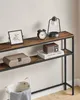 A close-up view of a console table with decorative items and storage. Produktbild-Vorschau