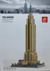 The image shows the packaging of a Wange Empire State Building building block set. The packaging features a large image of the assembled model against a backdrop of the New York City skyline. Voir les images du produit