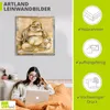 ARTland Leinwandbild Fröhlicher Buddha I Größe: 40x40 cm Produktbild-Vorschau 3