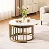 CLIPOP Couchtisch 2er Set Rund mit Marmoroptik, Produktbild-Vorschau 10