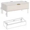 Selsey Vena – Couchtisch mit Schublade - kaschmir - 100x50 Produktbild-Vorschau 5