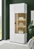 Vitrine "Merced" Vitrinenschrank weiß Eiche, 75 x 180 cm, Produktbild-Vorschau 4