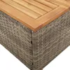 3-tlg. Bistro-Set mit Kissen Grau Poly Rattan Akazienholz Produktbild-Vorschau 7