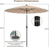 KOMFOTTEU parasol Ø 265 cm, uchylny parasol ogrodowy z Podgląd zdjęcia produktu 2