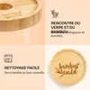 Bocal empilable avec couvercle en bambou 1 000 ml empilable Voir les images du produit 4