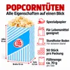 Popcornloop ® Blaue Popcorntüten 50 Stück Popcorn Box Tüten Produktbild-Vorschau 2