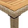 vidaXL Gartentisch Beige 123x60x74 cm Poly Rattan & Produktbild-Vorschau 4