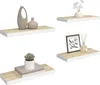vidaXL Zwevende wandplanken, 4 stuks, eikenlook en wit, Productafbeelding-voorbeeld 5