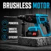 ZELURXX 21V Akku Bohrhammer bürstenlos SDS-Plus 2×4,0Ah Produktbild-Vorschau 2