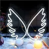 LED neonový nápis Andělská křídla bílá 46x36cm - Wings Náhled obrázku produktu 4