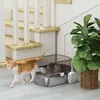 PawHut Katzenklo Edelstahl, offen Katzentoilette mit hohem Produktbild-Vorschau 7