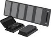 A solar power bank and charger are displayed against a white background. Produktbild-Vorschau