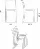 Polyrattan Tisch Quadratisch mit 4 Bunten Stühlen 90x90 Produktbild-Vorschau 4