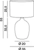 Perenz - keramická stolná lampa béžová, Ø35 H55 cm, E27 max Náhľad obrázku produktu 7