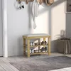 Panca porta scarpe HOMCOM con seduta, panca in bambù con Anteprima dell’immagine prodotto 10