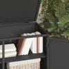 vidaXL Gartenschrank Schwarz 110x55x60,5 cm Poly Rattan Produktbild-Vorschau 5