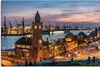 ARTland Leinwandbild Landungsbrücken Hamburg Größe: 120x80 Produktbild-Vorschau 1