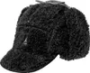 Kangol Pilotenmütze in Teddyfell-Optik in schwarz
