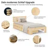 Homestyle4u Holzbett 90x200 mit Schubladen Natur Einzelbett Produktbild-Vorschau 4