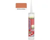 A product shot of a tube of sealant and a color swatch. Produktbild-Vorschau