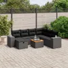Modulares 8-tlg. Garten-Lounge-Set, Poly Rattan Schwarz, Produktbild-Vorschau 2