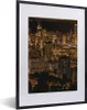 MuchoWow® MuchoWow® Gerahmtes Poster Gold - Stadt - Gebäude Produktbild-Vorschau 1