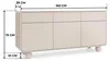 Commode ORION K3D3SZ in de kleur Cashmere, met afgeronde Productafbeelding-voorbeeld 3