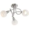 Globo Lighting Deckenleuchte Metall Nickel matt, Glas opal, Produktbild-Vorschau 1