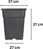 Blumentopf Kunststoff 30 Liter 37x37x36 cm Eckig Schwarz Produktbild-Vorschau 2