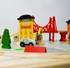 Holzeisenbahn Eisenbahn Kinder Zug Spielzeug 75 Stück Produktbild-Vorschau 6