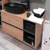 Badmöbel DEVON-S 100 cm mit Aufsatzwaschbecken EICHE-GRAU Produktbild-Vorschau 4