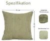 Lumali Dekokissen Olivgrün 45x45 cm  , Kissenbezug aus Produktbild-Vorschau 4